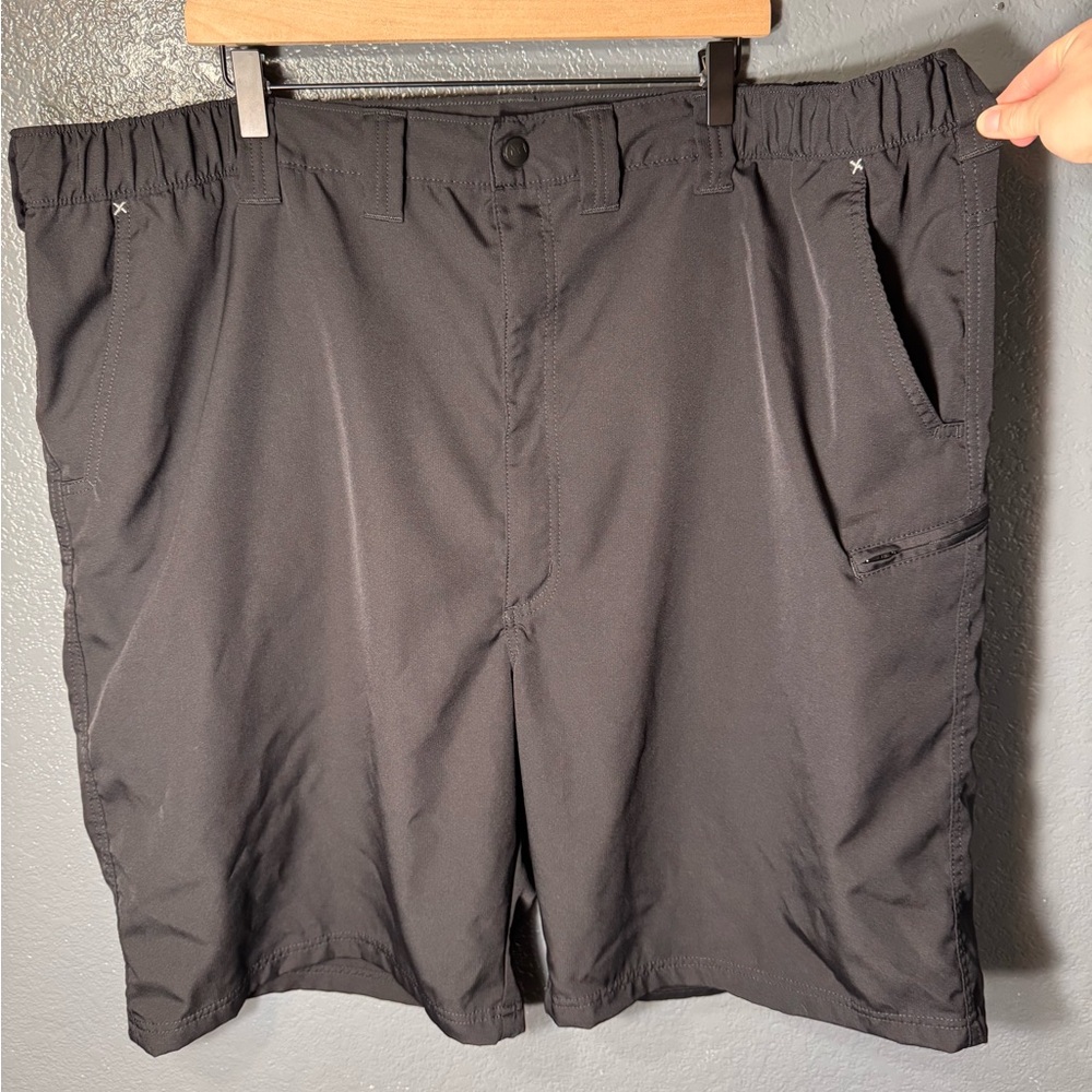 Wranglers Mens Outdoor Black Shorts Zip Pockets Plus Size 48 XXL